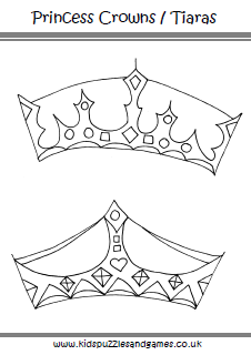 princess crown coloring page