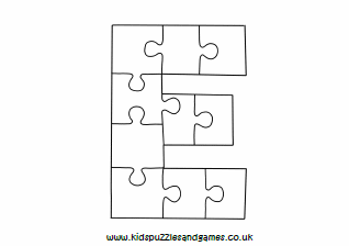 E Letter Jigsaw Puzzle - Kids Puzzles 