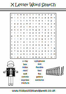 X Letter Word Search Kids Puzzles And Games
