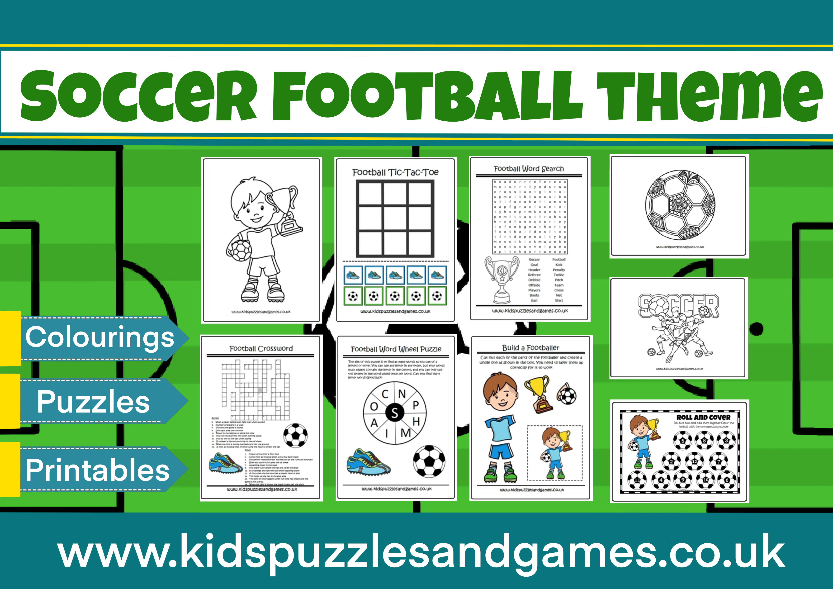 Tic Tac Toe: Football Tic Tac Toe, Games Fun Activities for Kids / Paper &  Pencil Workbook