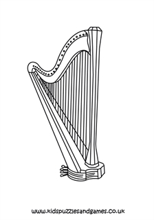 19+ Coloring Page Of Harp - ZeenatunErikas