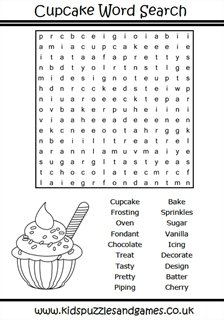 Puzzle Sheets - Word Search - Kids Puzzles and Games