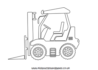 forklift truck coloring pages